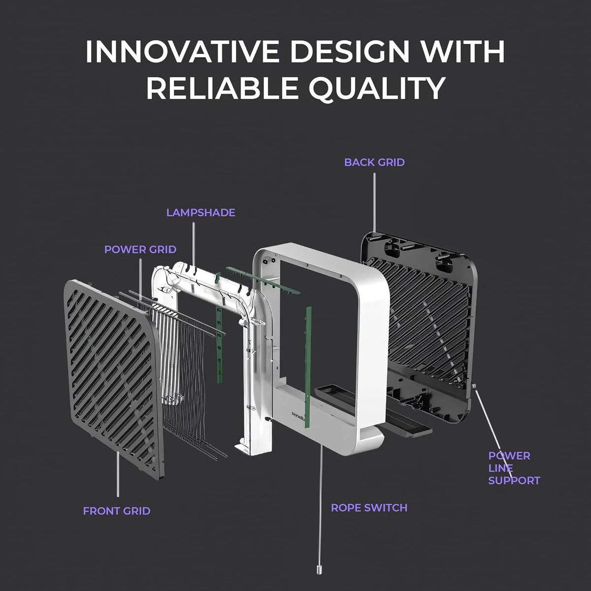Refurbished - Senelux 5W Wall Mounted Bug Zapper with UV Light Lure